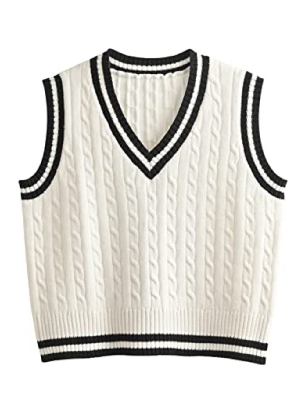 Women's Sleeveless Knit Sweater Vest Crop Top Preppy Y2K Argyle